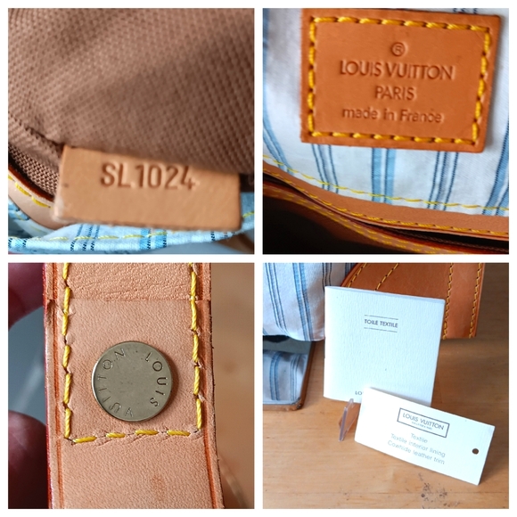 RARE 🔥 Louis Vuitton LIMITED EDITION White/ Blue Striped Tanger Tote bag - Picture 7 of 16